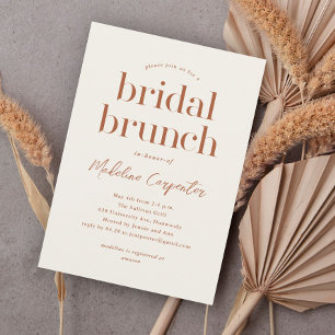 Convites Brunch de Noiva Boho Tipo Moderno