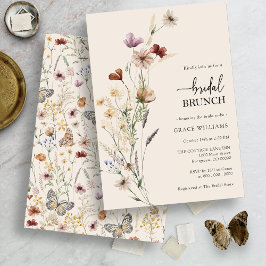 Convites Brunch de Noiva com Floral em Aquarela