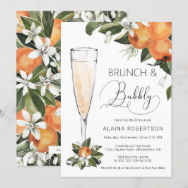 Convites Brunch de Noiva e Mimosa Flor de Laranjeira Espuma