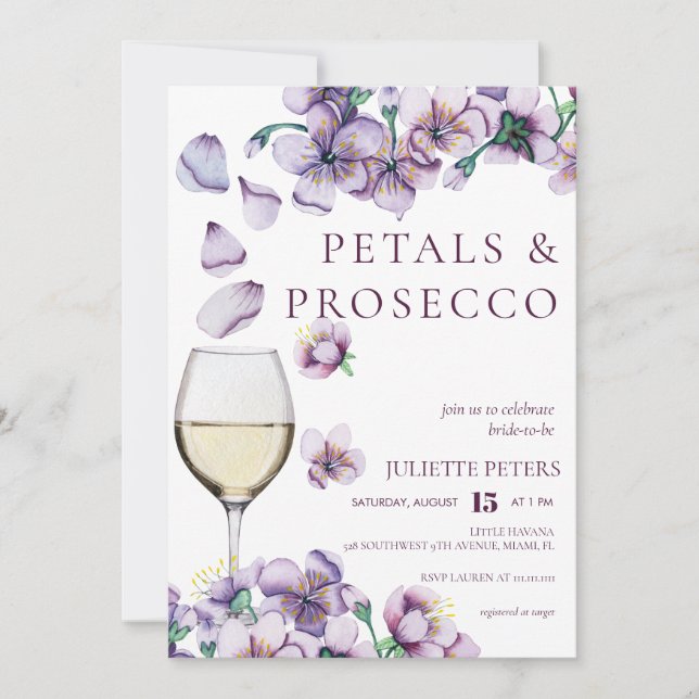 Convites Brunch de Noiva | Pastel Floral (Frente)