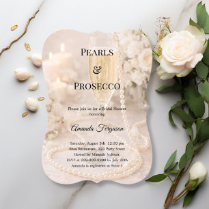 Convites Brunch de Noiva Pérolas Prosecco