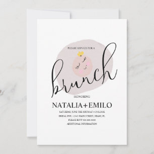 Convites Brunch de Ovo Frito Branco Fofo