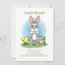 Brunch de Páscoa com o coelho da Páscoa