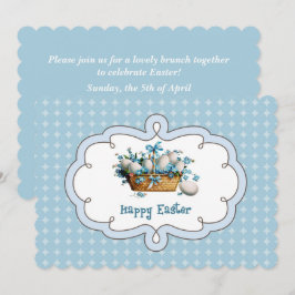 Convites Brunch de Páscoa Personalizada do Vintage design