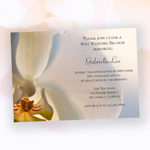 Convites Brunch de Posto de Orquídea Branca Elegância