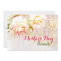 Brunch Dia de as mães Rosa de Aquarela