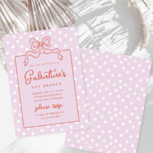 Convites Brunch do Dia da Galentina com Bolinhas de Arco Ch