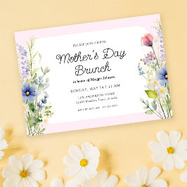 Convites Brunch do Dia das Mães com Flores Silvestres da Pr