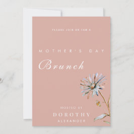 Convites Brunch do Dia das Mães em Aquarela Floral