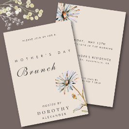 Convites Brunch do Dia das Mães em Aquarela Floral