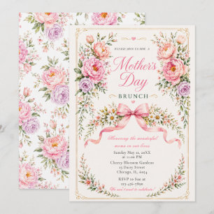 Convites Brunch do Dia das Mães Floral