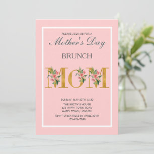 CONVITES BRUNCH DO DIA DAS MÃES PERSONALIZÁVEL