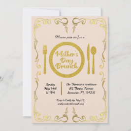 Convites Brunch do Dia de as mães Clássico