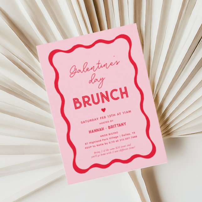 Convites Brunch do Dia de os namorados do dia de Galentine  (Criador carregado)