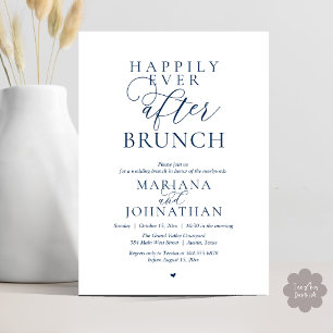 Convites Brunch do Felizes para Sempre, Casamento Moderno e