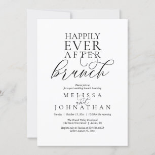 Convites Brunch do Felizes para Sempre, Casamento Moderno e