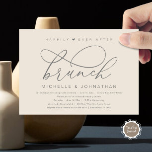 Convites Brunch do Felizes para Sempre, Festa Romântica Mod