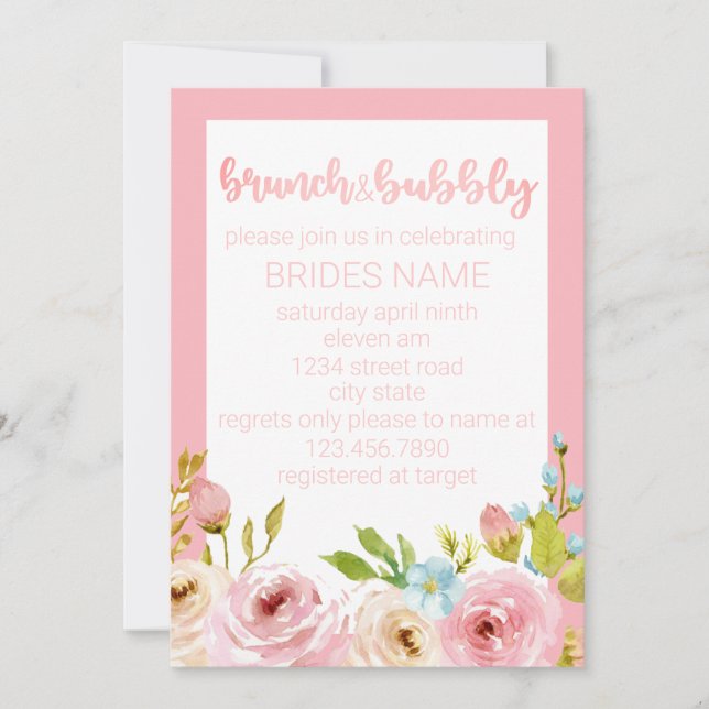 Convites Brunch e Bubble (Frente)