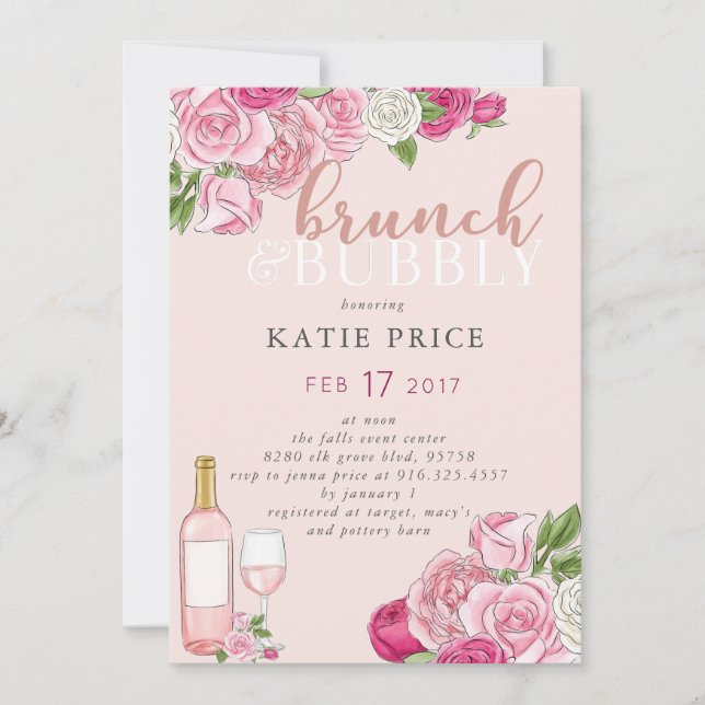 Convites Brunch e Bubble (Frente)