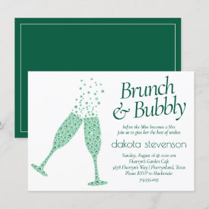 Convites Brunch e Bubble   Champanhe Verde Capturante