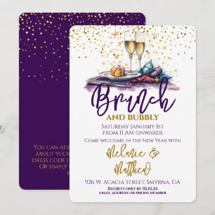 Convites Brunch e Bubble de Ano Novo