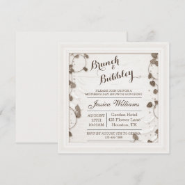 Convites Brunch e Bubbly Decorativos no Dia das Mães