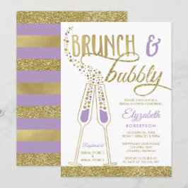 Convites Brunch e Chá de panela de Bubble convidam, Faux Do