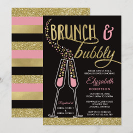 Convites Brunch e Chá de panela de Bubble convidam, Faux Do