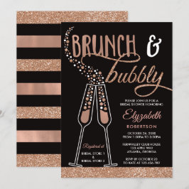 Convites Brunch e Chá de panela de Bubble convidam, Faux Do