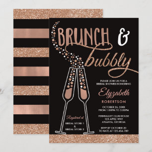 Convites Brunch e Chá de panela de Bubble convidam, Faux Do