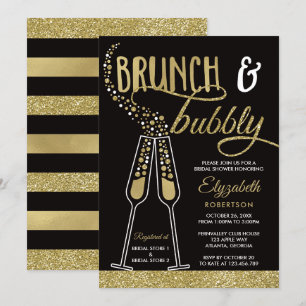 Convites Brunch e Chá de panela de Bubble convidam, Faux Do