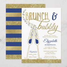 Convites Brunch e Chá de panela de Bubble convidam, Faux Do
