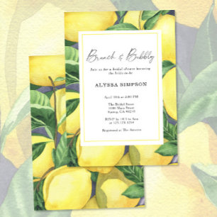 Convites Brunch e Chá de panela de limão de bolha