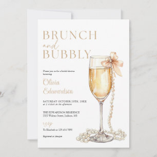 Convites Brunch E Champagne Borbulhante Código QR Chá de No