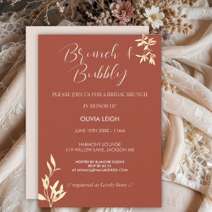 Convites Brunch eterno Floral Rustic Bridal