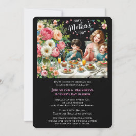 Convites Brunch Familiar do Dia das Mães