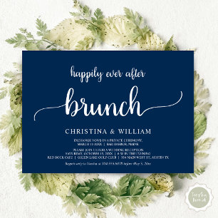 Convites Brunch Felizes para Sempre, Casamento às Pressas,