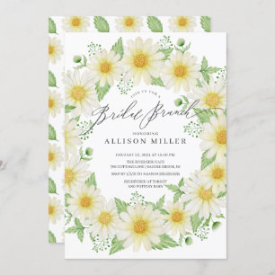 Convites Brunch Floral Floral Floral Fresco de Aquarela Fre