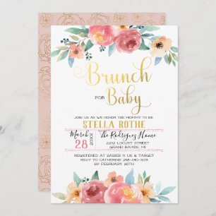 Convites Brunch for Baby - Spring Flowers