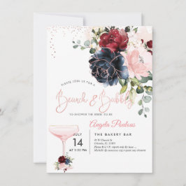 Convites Brunch Marinho Borgonha Burgundy Flush H2