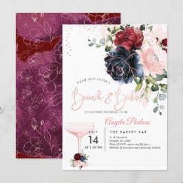 Convites Brunch Marinho Borgonha Burgundy Flush H2