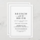 Convites Brunch minimalista com o Chá de panela noivo (Frente/Verso)