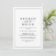 Convites Brunch minimalista com o Chá de panela noivo (Em pé/Frente)
