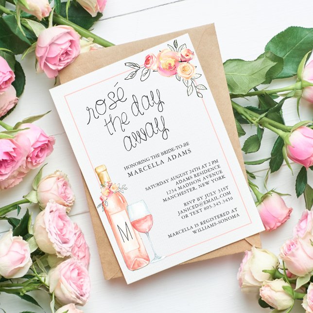 Convites Brunch Nupcial Rosé o Dia Todo (Criador carregado)
