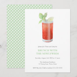 Convites Brunch pós-casamento Bloody Mary Recém-Casados Han
