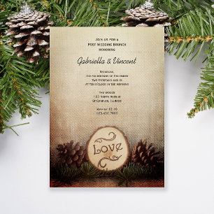 Convites Brunch Pós-Casamento no Bosque de Pinheiros Rústic