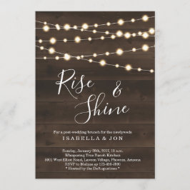 Convites Brunch Pós-Casamento Rústico na Manhã Seguinte