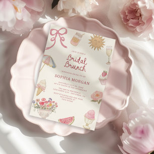 Convites Brunch Preppy Pastel Bridal