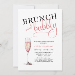 Convites Brunch Rosa Divertido e Chá de panela Borracha