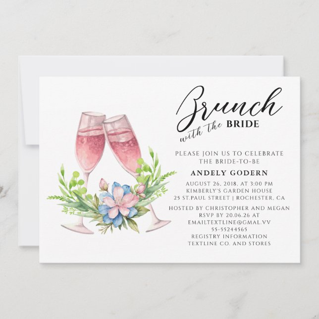 Convites Brunch With the Bride Invitation (Frente)
